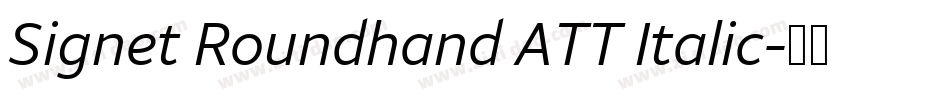 Signet Roundhand ATT Italic字体转换
